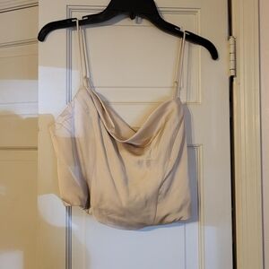 H&M Cream Draped Camisole Top